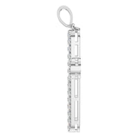 PE-5179 White Gold Pendant SET - Side View