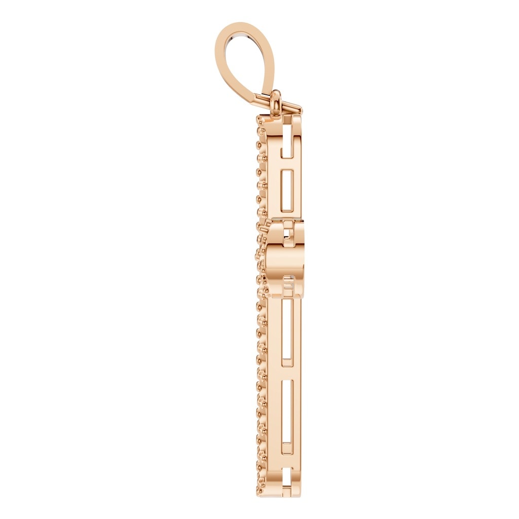 PE-5179 Rose Gold Pendant UNSET - Side View