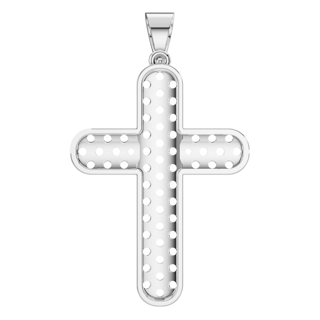 PE-5179 White Gold Pendant UNSET - BACK