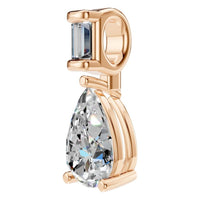 PE-5885 Rose Gold Pendant SET - ANGLE