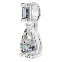 PE-5885 White Gold Pendant SET - ANGLE
