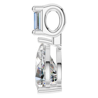 PE-5885 White Gold Pendant SET - Side View