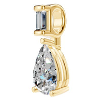 PE-5885 Yellow Gold Pendant SET - ANGLE