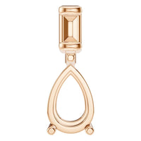 PE-5885 Rose Gold Pendant UNSET - Main View