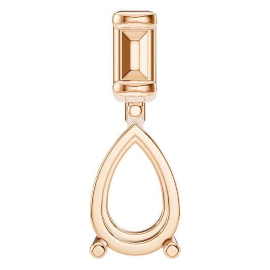 PE-5885 Rose Gold Pendant UNSET - Main View