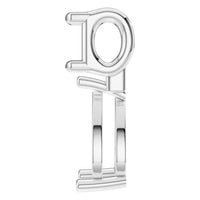 PE-5885 White Gold Pendant UNSET - Side View