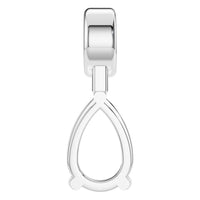 PE-5885 White Gold Pendant UNSET - BACK