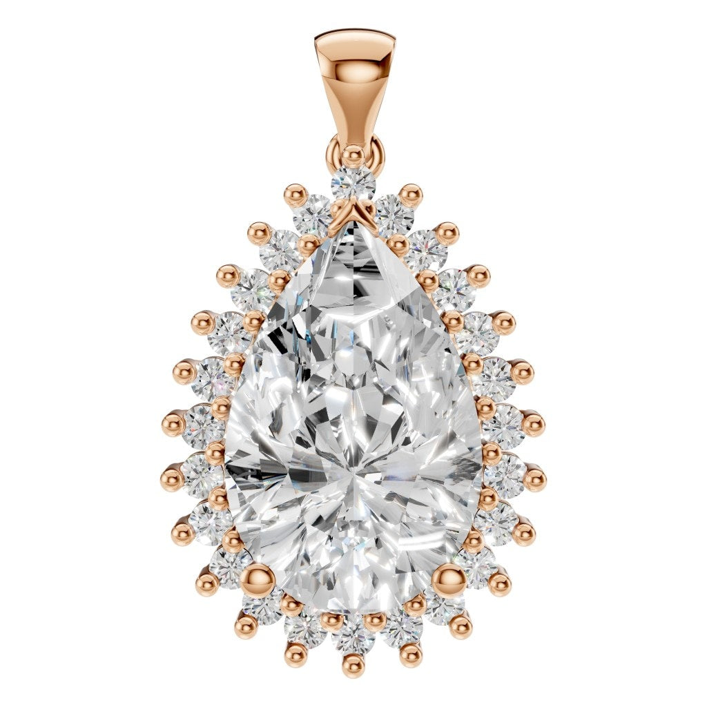 PE-5895 Rose Gold Pendant SET - Main View