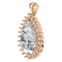 PE-5895 Rose Gold Pendant SET - ANGLE