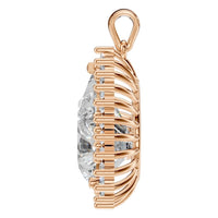 PE-5895 Rose Gold Pendant SET - Side View