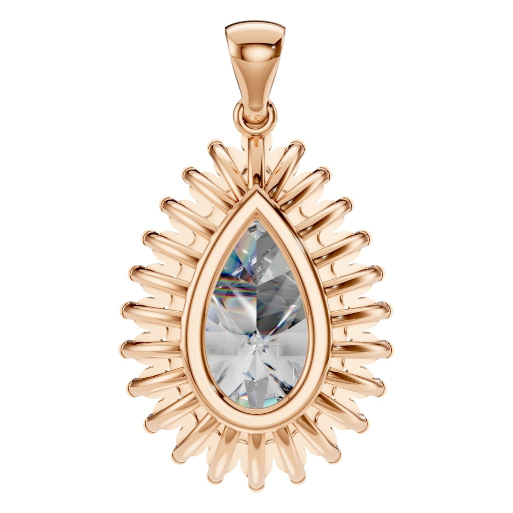 PE-5895 Rose Gold Pendant SET - BACK