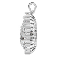 PE-5895 White Gold Pendant SET - Side View