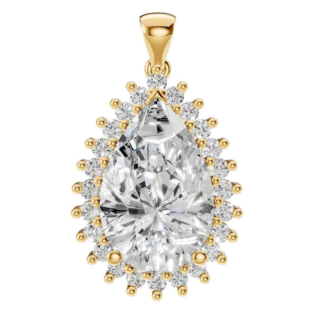 PE-5895 Yellow Gold Pendant SET - Main View