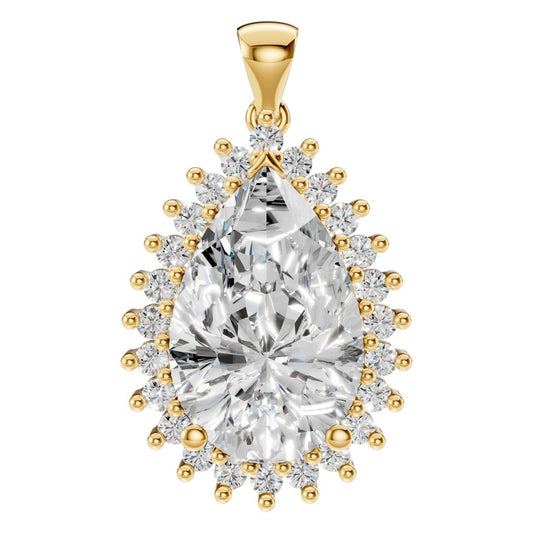 PE-5895 Yellow Gold Pendant SET - Main View