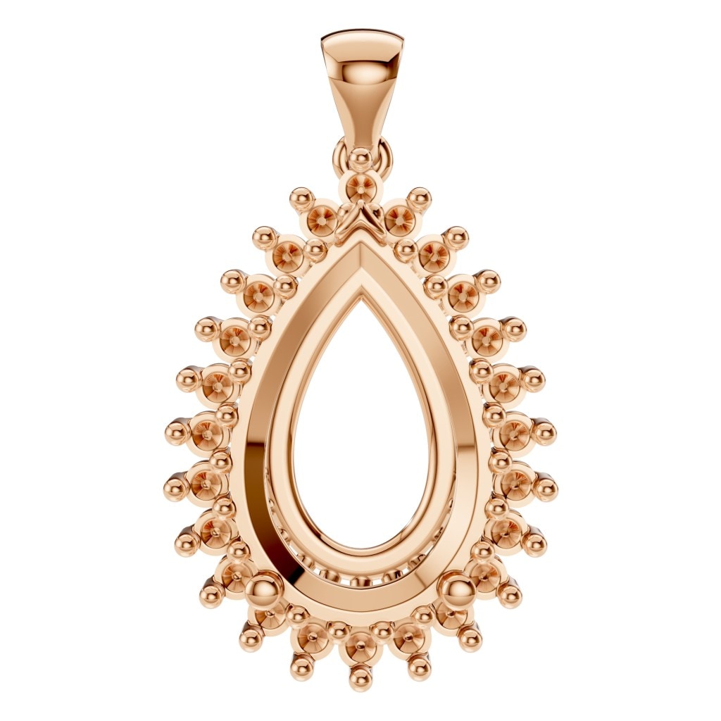 PE-5895 Rose Gold Pendant UNSET - Main View