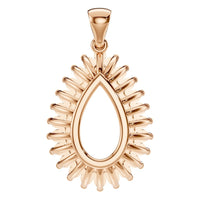 PE-5895 Rose Gold Pendant UNSET - BACK