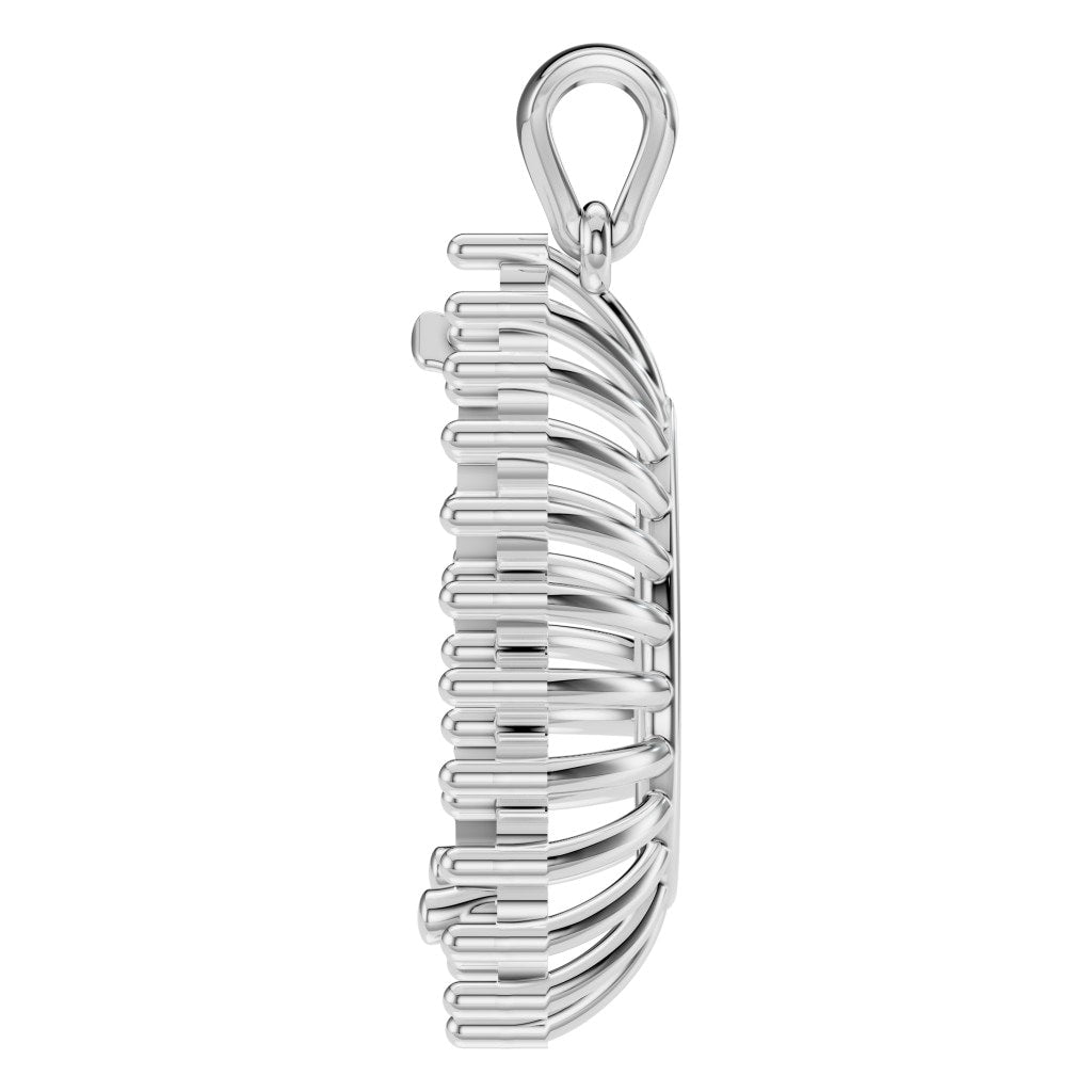 PE-5895 White Gold Pendant UNSET - Side View
