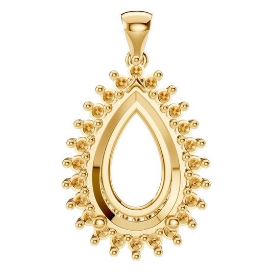 PE-5895 Yellow Gold Pendant UNSET - Main View
