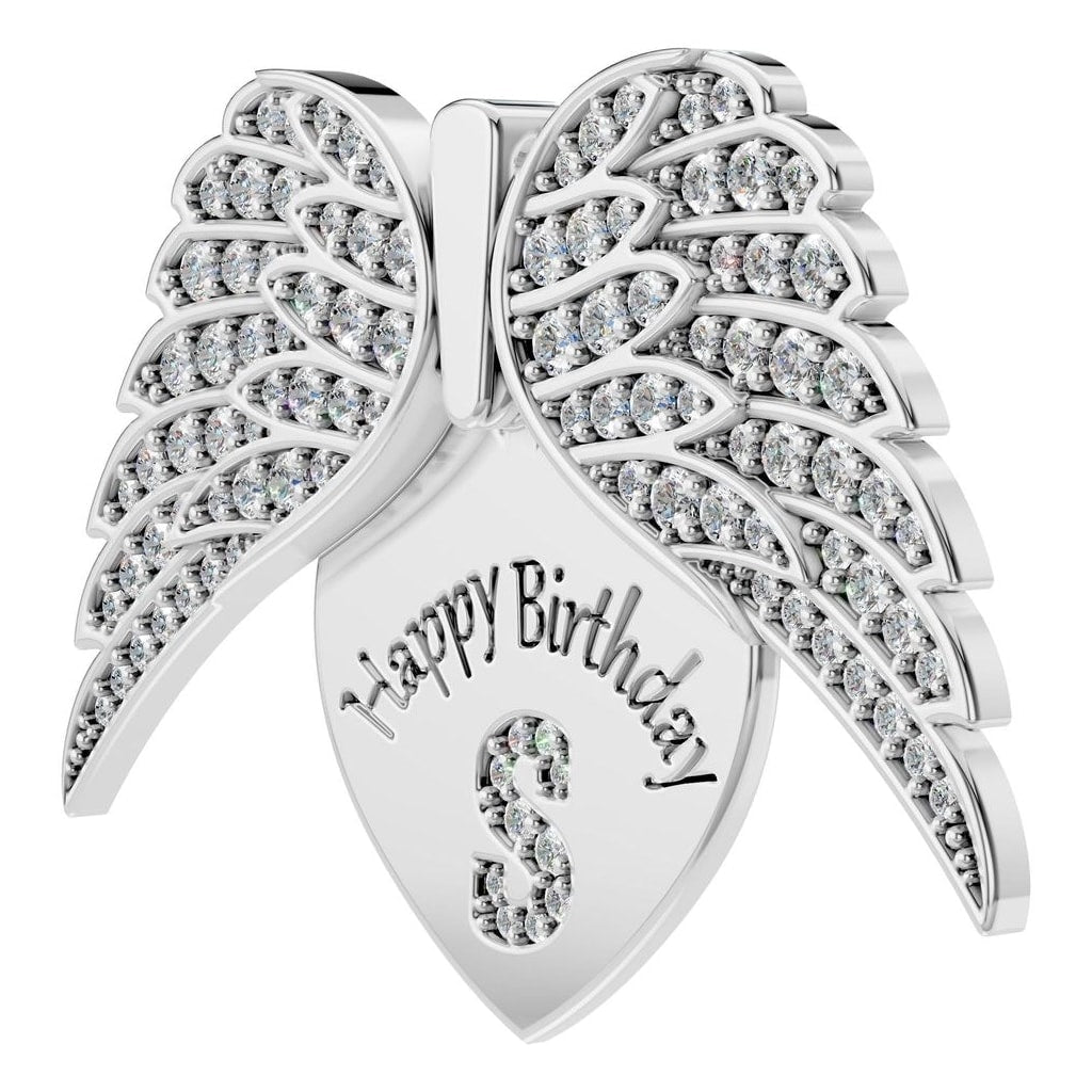 PE-6613 White Gold Pendant SET - ANGLE