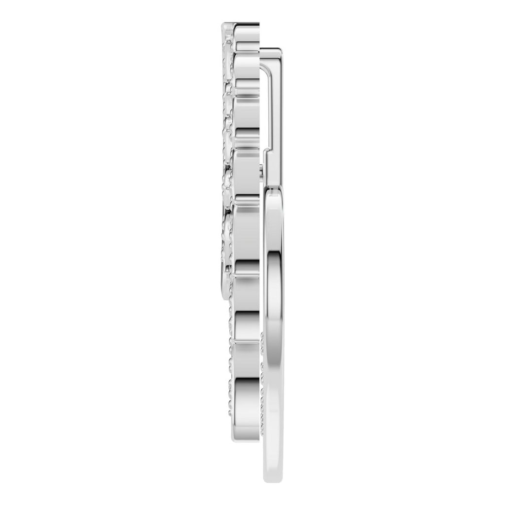 PE-6613 White Gold Pendant UNSET - Side View