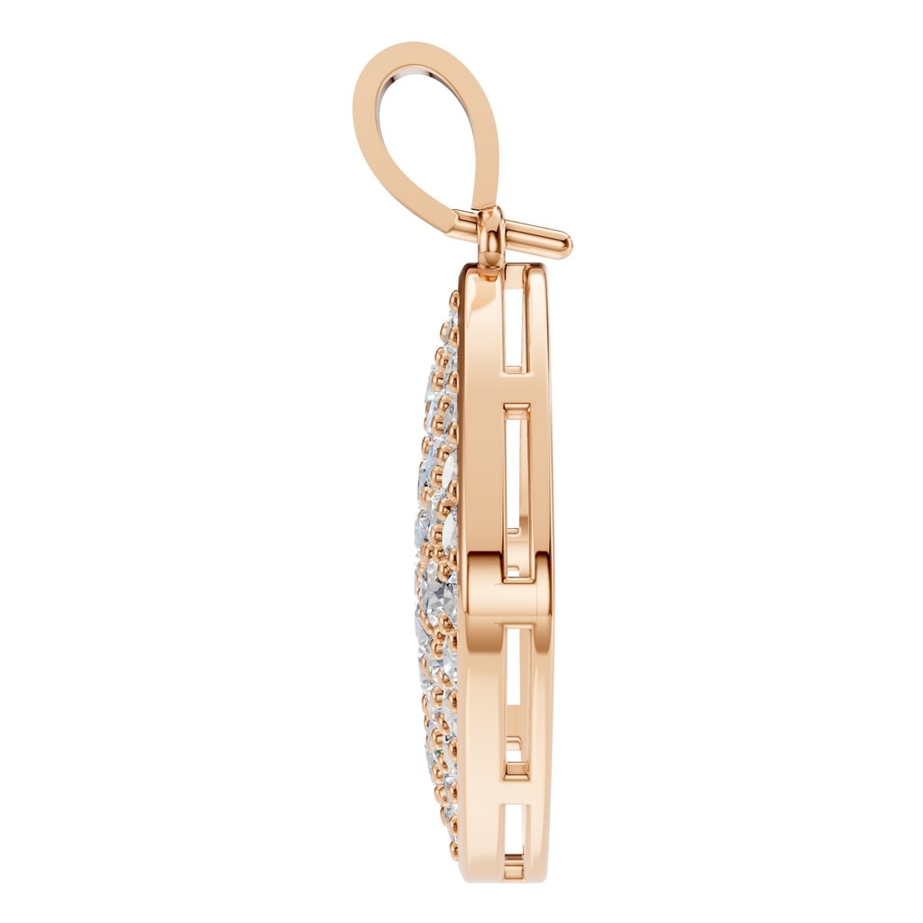 PE-6620 Rose Gold Pendant SET - Side View