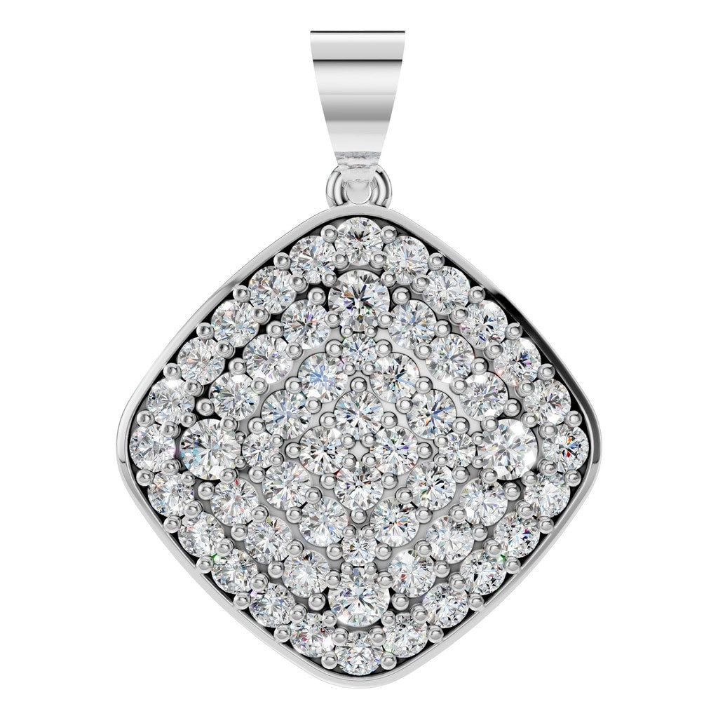PE-6620 White Gold Pendant SET - Main View