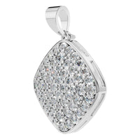 PE-6620 White Gold Pendant SET - ANGLE