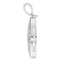 PE-6620 White Gold Pendant SET - Side View