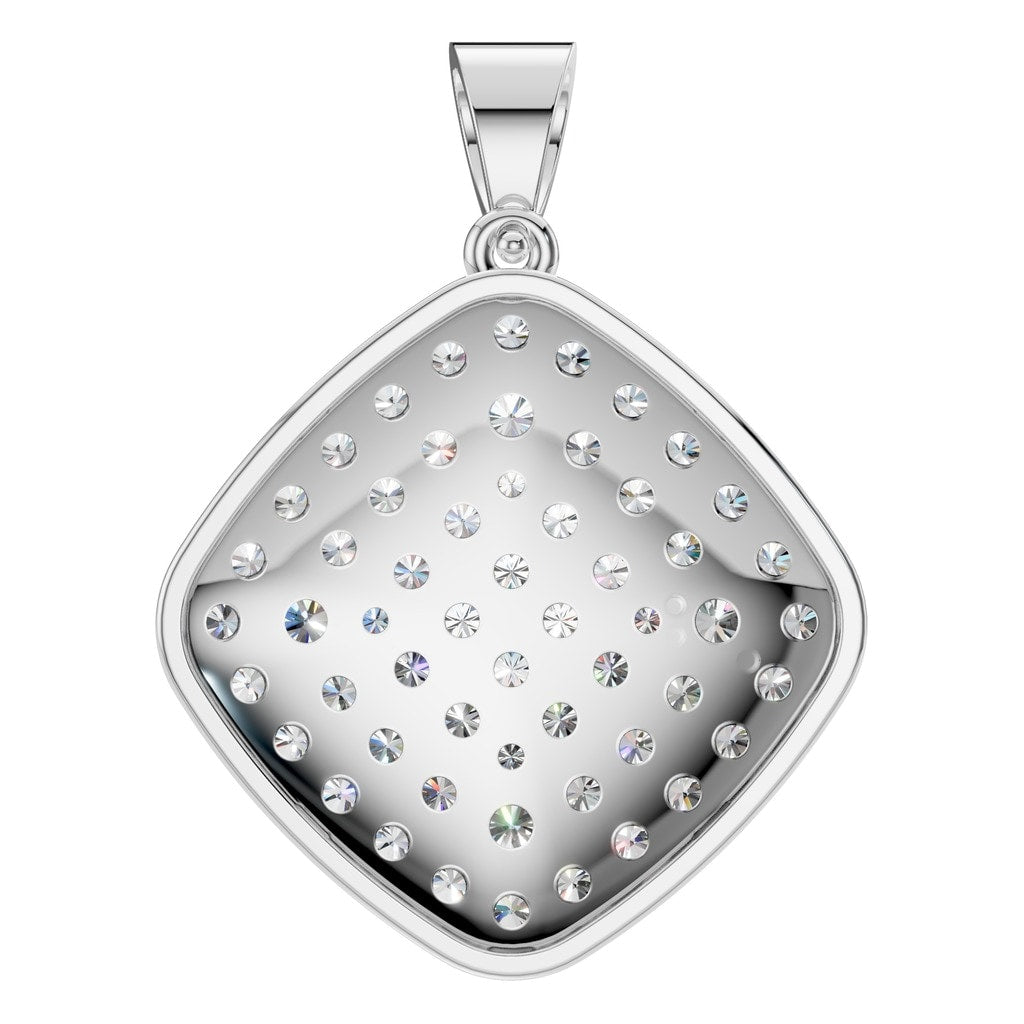 PE-6620 White Gold Pendant SET - BACK