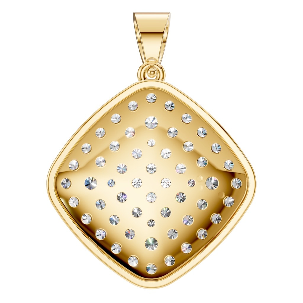 PE-6620 Yellow Gold Pendant SET - BACK