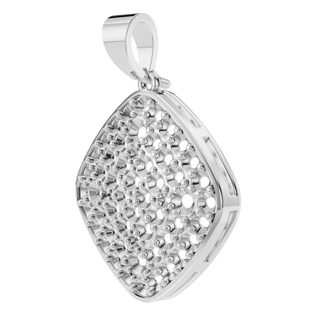 PE-6620 White Gold Pendant UNSET - ANGLE