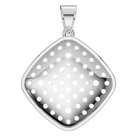 PE-6620 White Gold Pendant UNSET - BACK