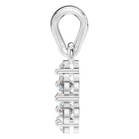 PE-7111 White Gold Pendant SET - Side View