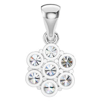 PE-7111 White Gold Pendant SET - BACK