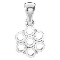 PE-7111 White Gold Pendant UNSET - Main View