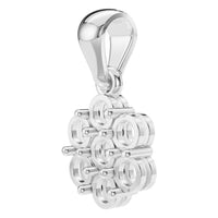 PE-7111 White Gold Pendant UNSET - ANGLE