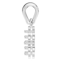 PE-7111 White Gold Pendant UNSET - Side View