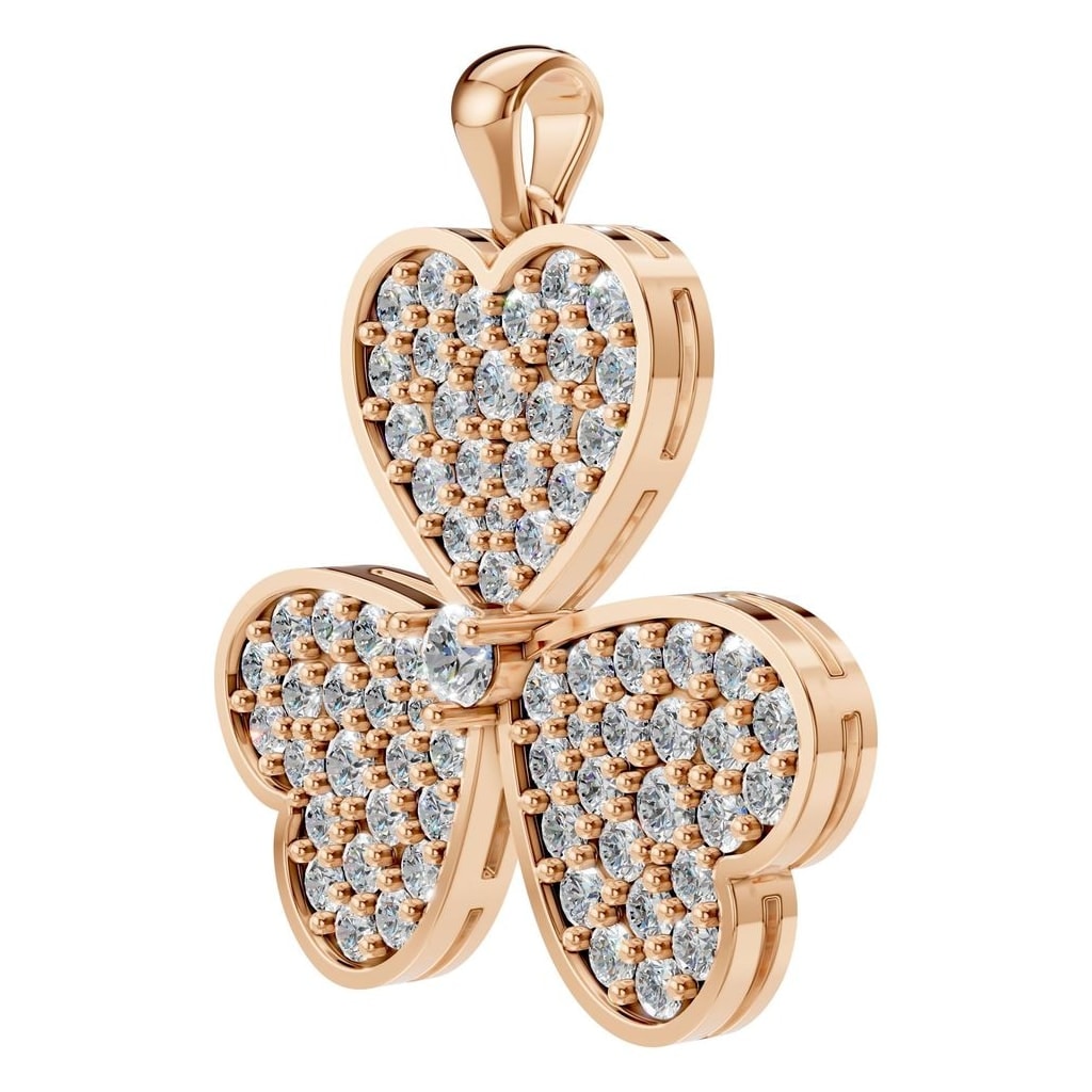 PE-7463 Rose Gold Pendant SET - ANGLE
