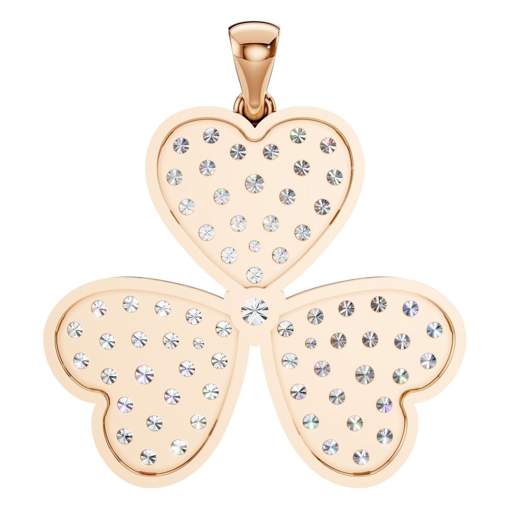 PE-7463 Rose Gold Pendant SET - BACK