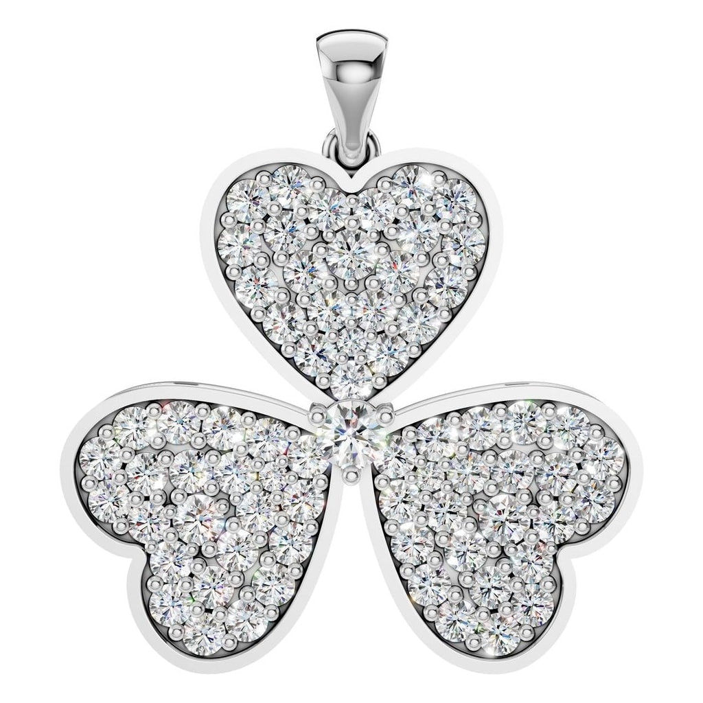 PE-7463 White Gold Pendant SET - Main View