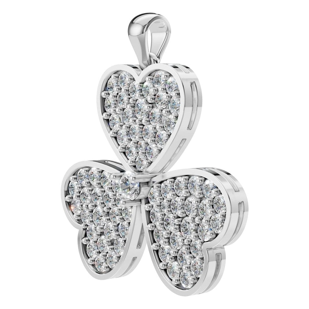 PE-7463 White Gold Pendant SET - ANGLE