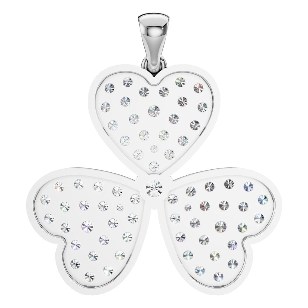 PE-7463 White Gold Pendant SET - BACK