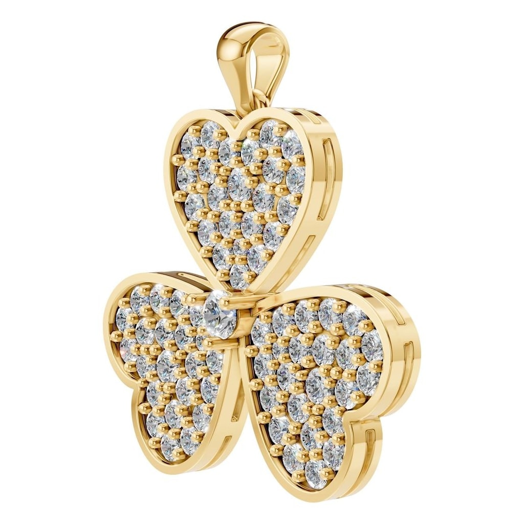 PE-7463 Yellow Gold Pendant SET - ANGLE