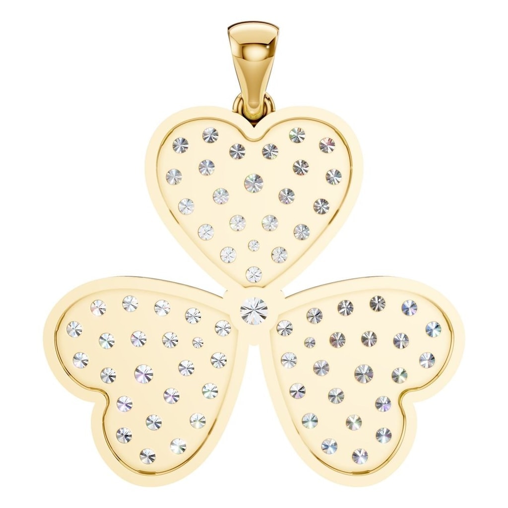 PE-7463 Yellow Gold Pendant SET - BACK