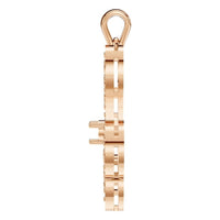 PE-7463 Rose Gold Pendant UNSET - Side View