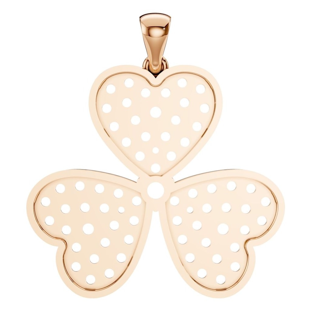 PE-7463 Rose Gold Pendant UNSET - BACK