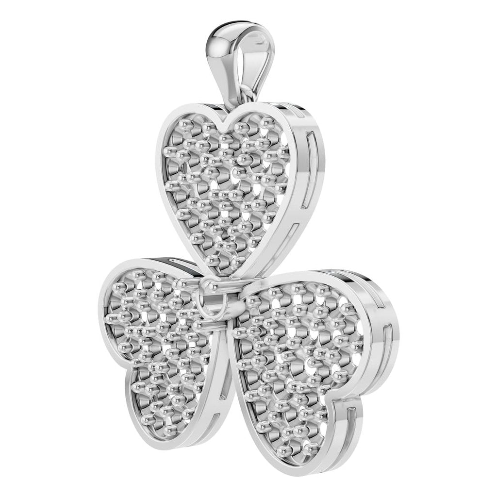 PE-7463 White Gold Pendant UNSET - ANGLE