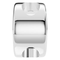 PE-7552 White Gold Pendant UNSET - Side View
