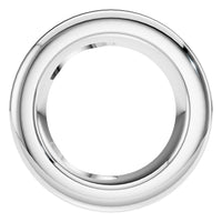 PE-7552 White Gold Pendant UNSET - BACK