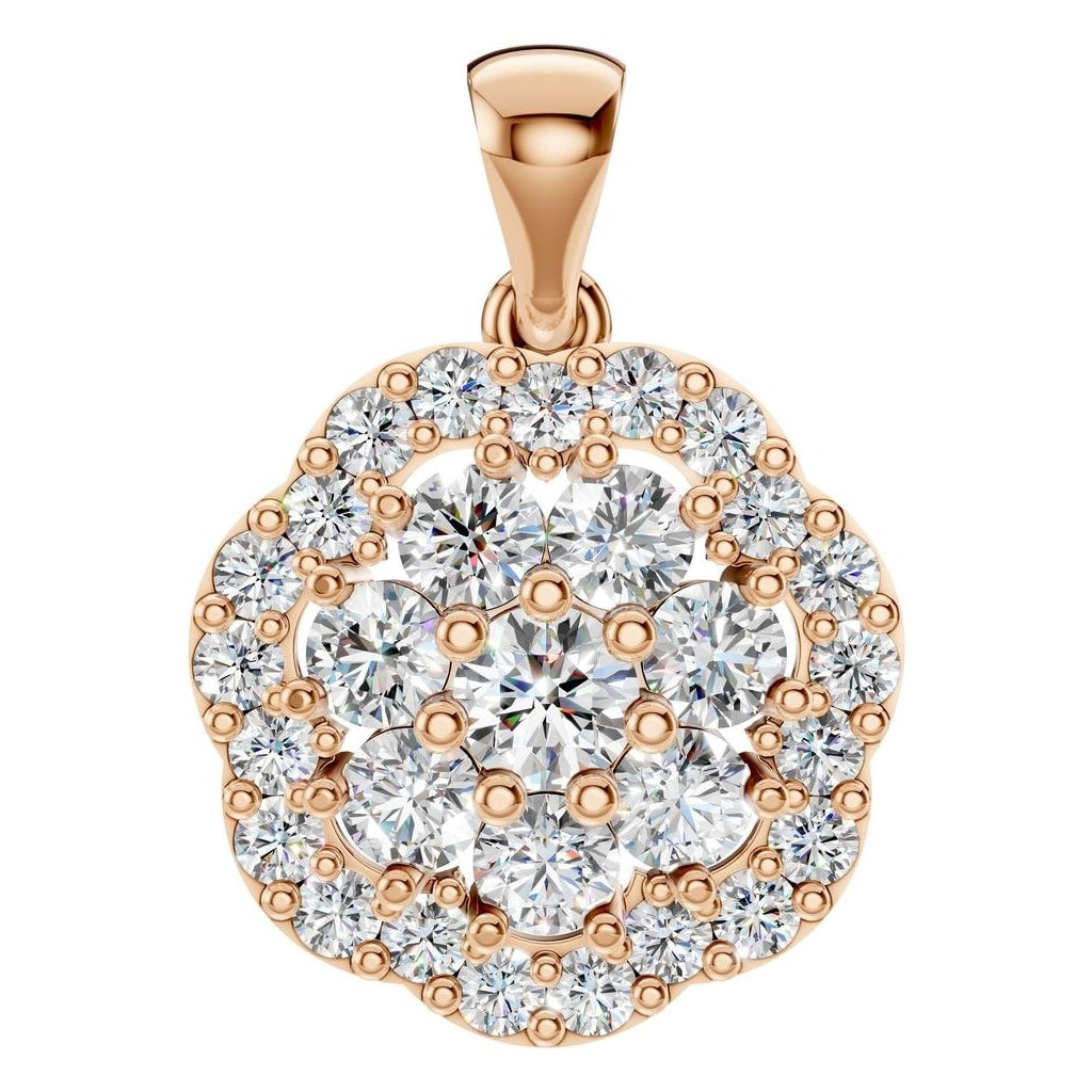 PE-7689 Rose Gold Pendant SET - Main View